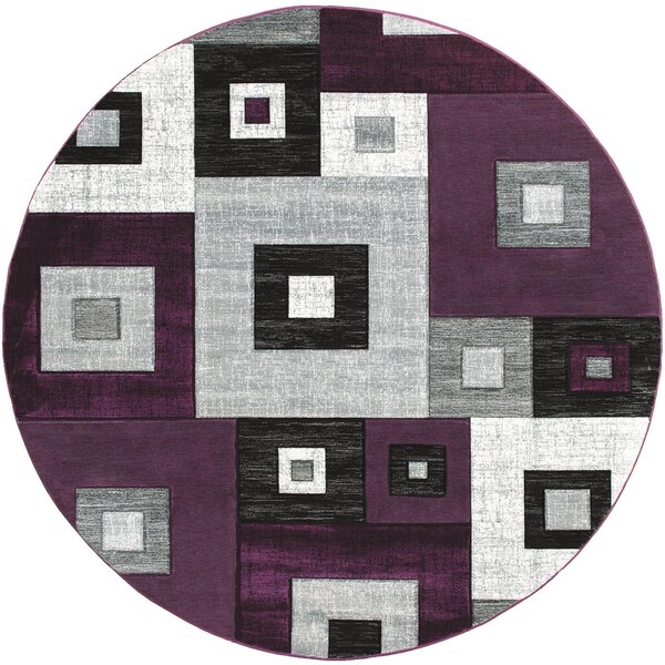 Manmade 7 ft. 10 in. Bristol Cicero Plum Round Rug MA1610879 - main